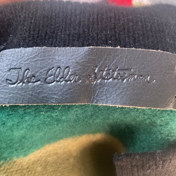 The Elder Statesman Sweater Mens Small 100% Cashmere Green Striped - Picture 4 of 11